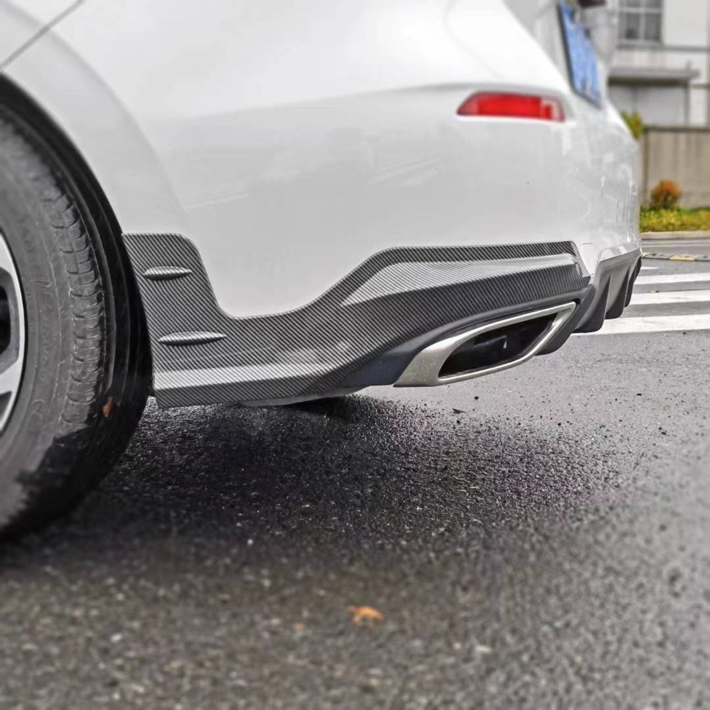 2022-2024 ホンダ シビック リア バンパー コーナー リア ディフューザー用 CARIG ホンダ シビック シビック FL1 FL4 カナード アンチスクラッチ フィン スポイラー リア スプリッター純正品質部品 ABS 延長装飾用