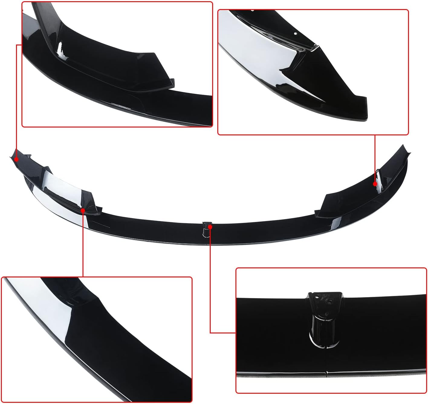 CARIG For 2015-2020 BMW F80 M3 F83 F82 M4 フロント リップ M パフォーマンス 4 ピース ABS 塗装フロント スプリッター