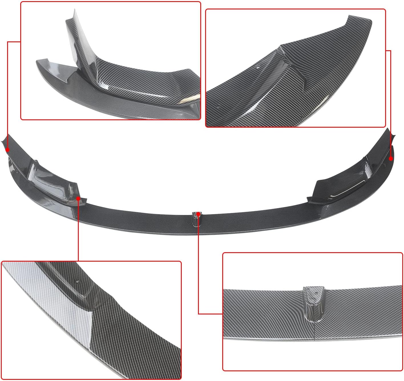 CARIG For 2015-2020 BMW F80 M3 F83 F82 M4 フロント リップ M パフォーマンス 4 ピース ABS 塗装フロント スプリッター