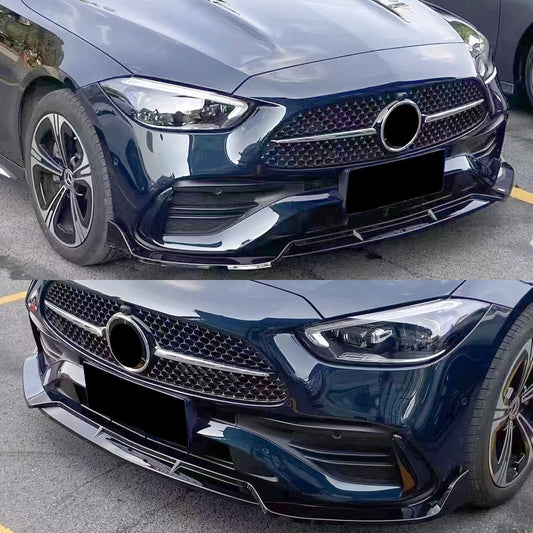 CARIG W206 フロントスポイラー 2022年~2025年 メルセデス ベンツ Cクラス W206 セダン/メルセデス AMG C43 車種専用 フロントリップ リップスポイラー ABS製 塗装済み