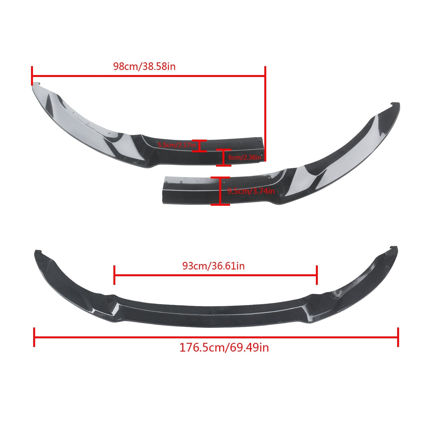 CARIG For 2015-2020 BMW F80 M3 F82 F83 M4 2 ピース CS スタイル フロント リップ フロント バンパー リップ スポイラー スプリッター