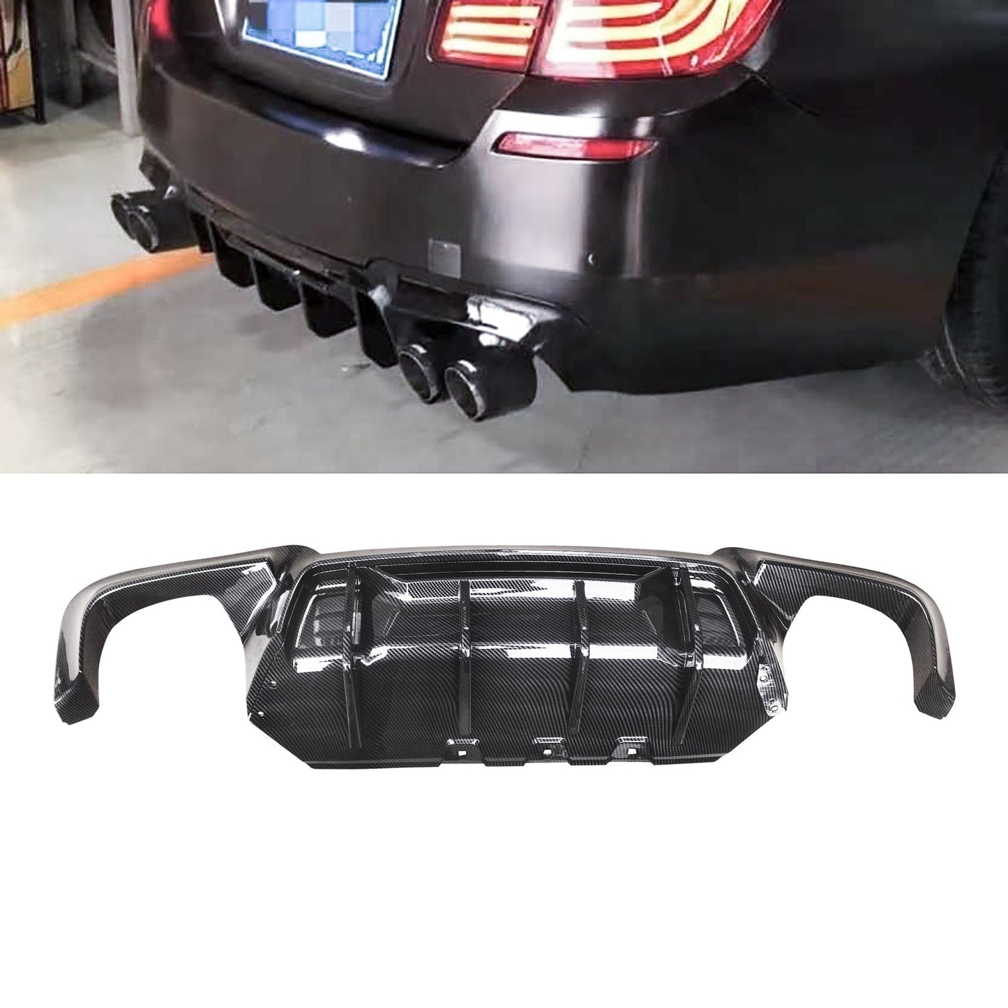 CARIG For 2011-2016 BMW F10 Mスポーツ ABS F90 M5リアディフューザースタイルNOTフィット550/535/M5