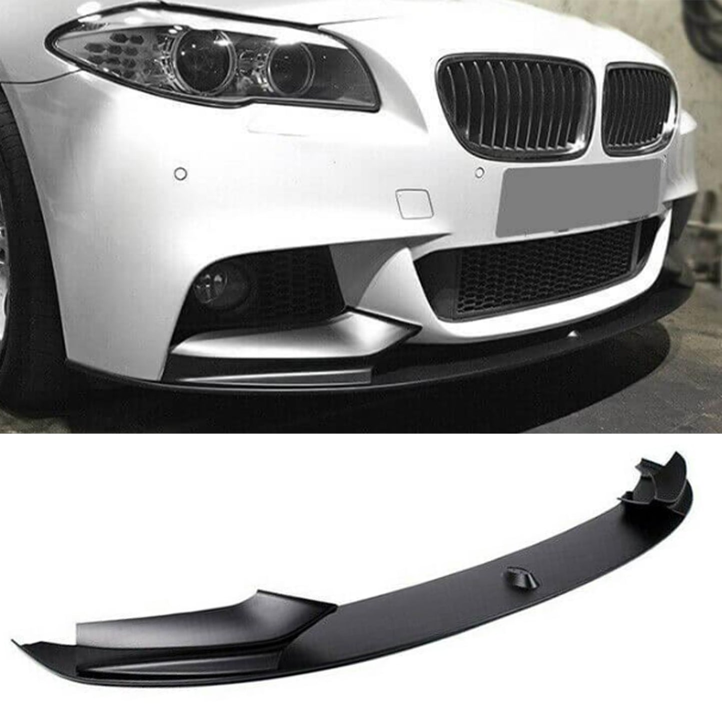 CARIG For 2011-2016 BMW 5シリーズ F10 Mスポーツ フロントリップバンパー ABS フロントリップスプリッターキット?