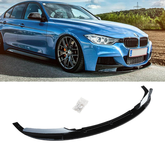CARIG For 2012-2018 BMW F30 3 シリーズ M テック フロント バンパー Lip2 PCS 塗装スポーツ フロント スポイラー下部ディフューザー