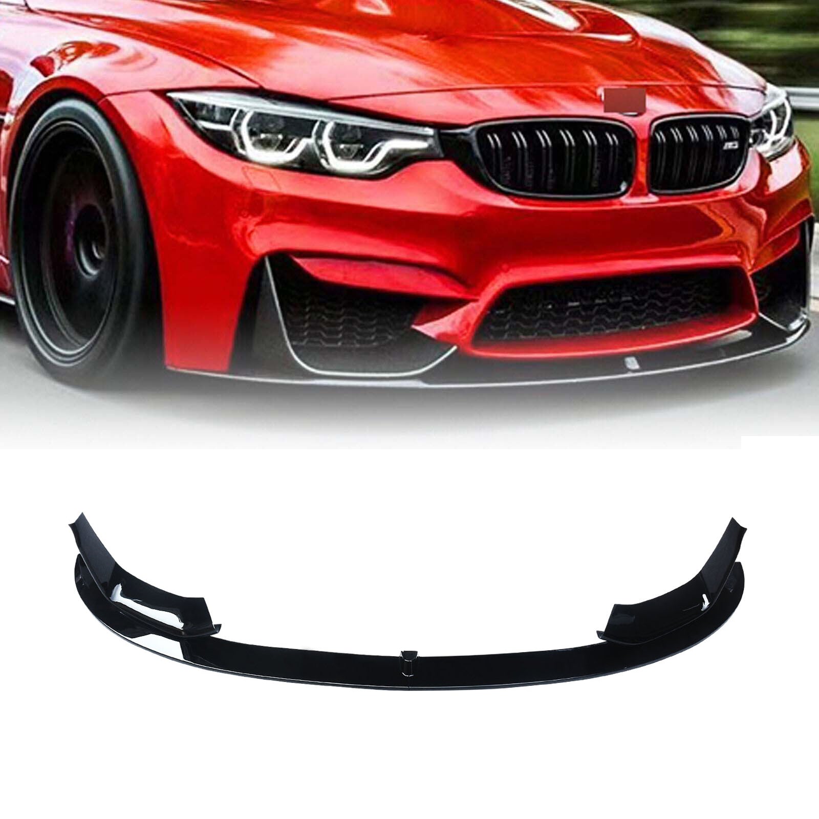 CARIG For 2015-2020 BMW F80 M3 F83 F82 M4 フロント リップ M パフォーマンス 4 ピース ABS 塗装フロント スプリッター