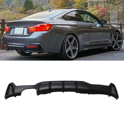 CARIG For 2014-2019 BMW 4 シリーズ F32 F33 M スポーツ リア ディフューザー シングル ツイン排気リア バンパー リップ スプリッター