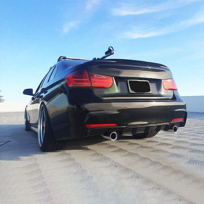 CARIG For 2012-2018 BMW 3シリーズ F30 Mスポーツ リアディフューザー ロアバンパーディフューザー リアリップスポイラー