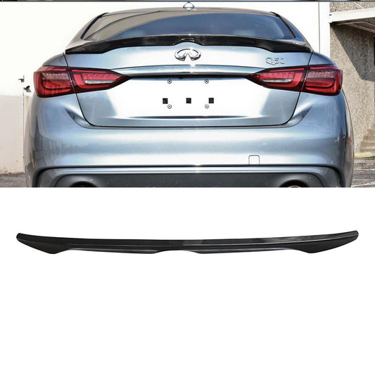 CARIG For 2014-2024 インフィニティ Q50 JDM 塗装 ABS トランク翼のリアスポイラー
