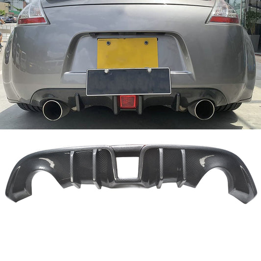 CARIG For 2009-2020 日産370ZリアディフューザーZ34 JDM Lシャークフィンスタイルリアバンパーディフューザーバランス