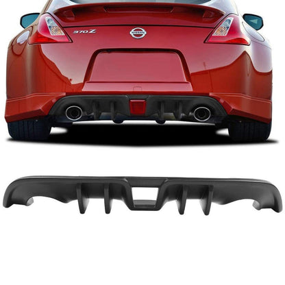 CARIG For 2009-2020 日産370ZリアディフューザーZ34 JDM Lシャークフィンスタイルリアバンパーディフューザーバランス
