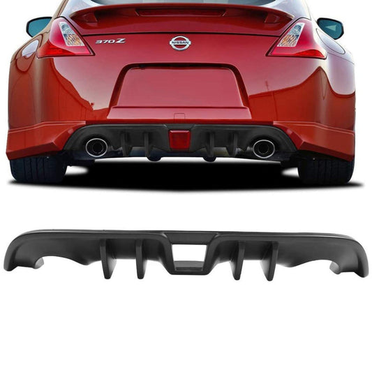 CARIG For 2009-2020 日産370ZリアディフューザーZ34 JDM Lシャークフィンスタイルリアバンパーディフューザーバランス