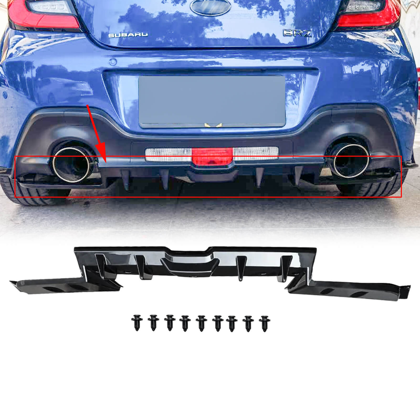 CARIG For 2022-2024 スバルBRZ トヨタGR86用 リアディフューザー