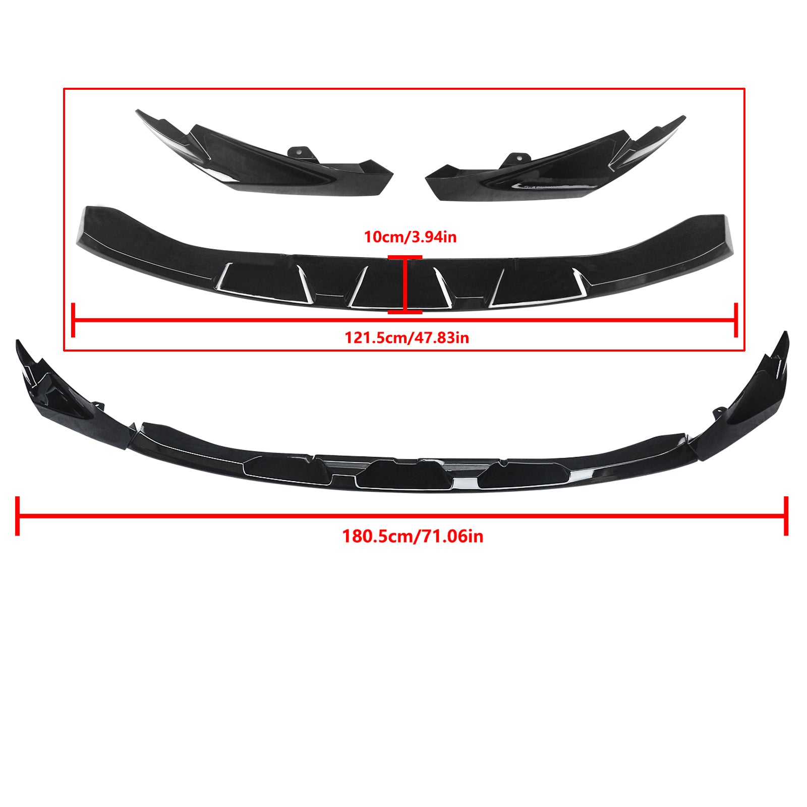 CARIG For 2021-2024 BMW G80 M3 G82 M4 3PCs ABS M パフォーマンス フロント リップ フロント バンパー スプリッター