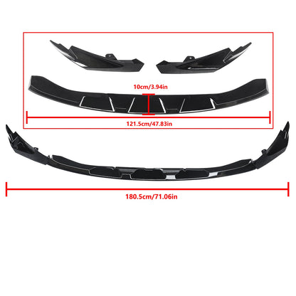 CARIG For 2021-2024 BMW G80 M3 G82 M4 3PCs ABS M パフォーマンス フロント リップ フロント バンパー スプリッター