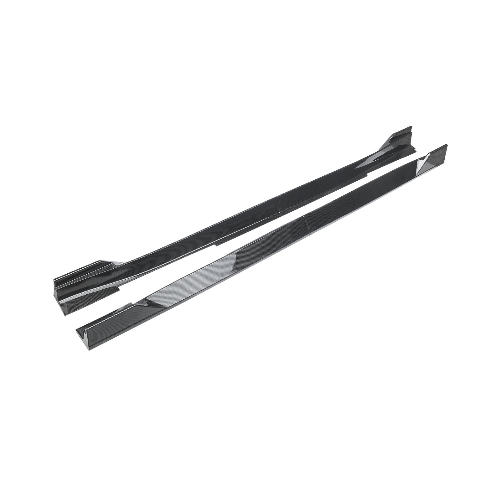 CARIG  For 2014-2024 サイドスカートインフィニティQ50 JDMスタイル4 PCSロッカーパネルエクステンションリップス