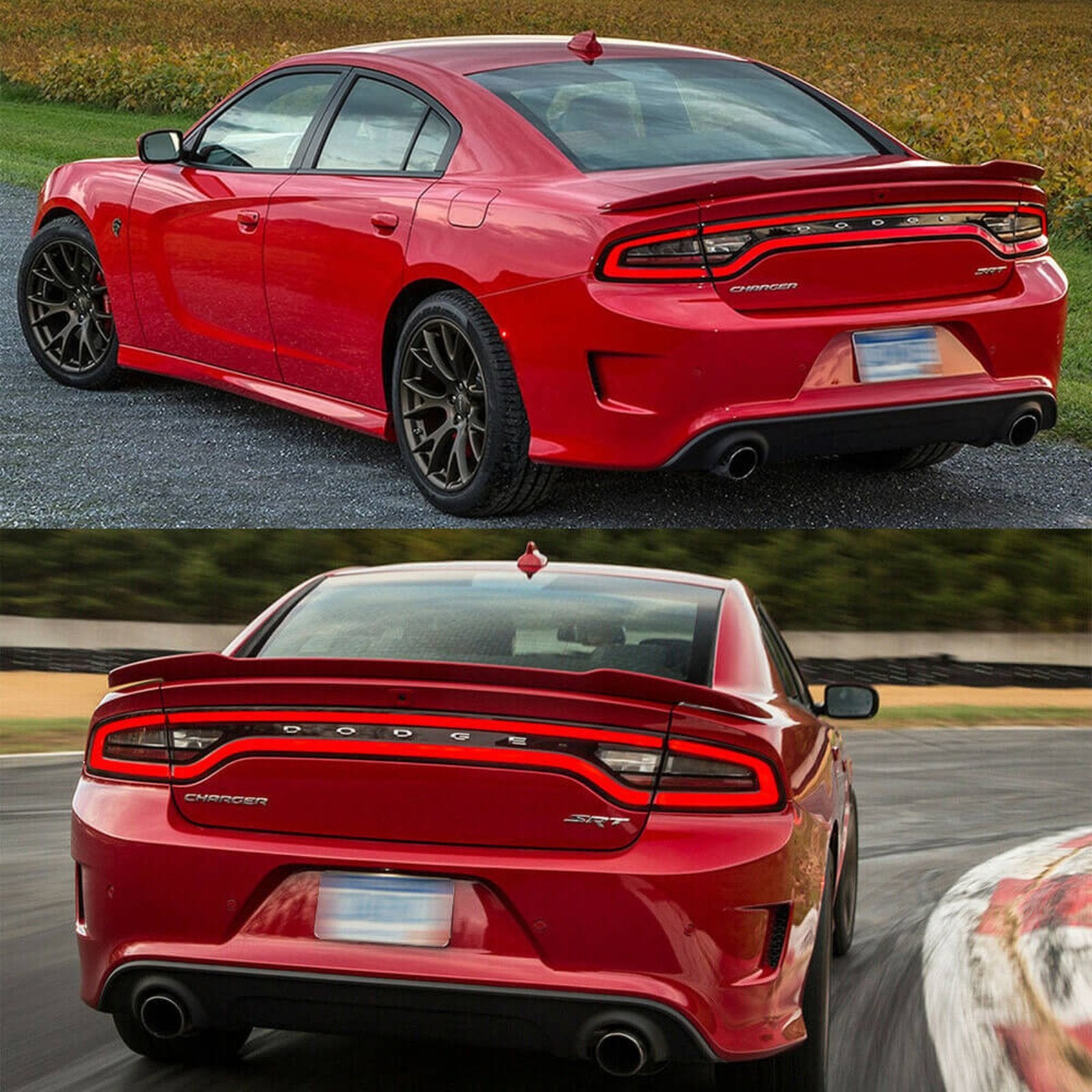 CARIG For 2011-2023 ダッジ チャージャー セダン ABS ヘルキャットスタイル リアスポイラー トランクスポイラー ウィング