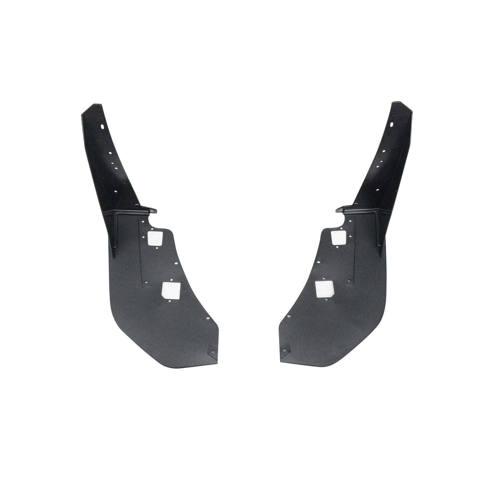 CARIG For 2015-2021 フォード マスタング ウィングレットスプリッター ABSスタイル フロントバンパーコーナースポイラー