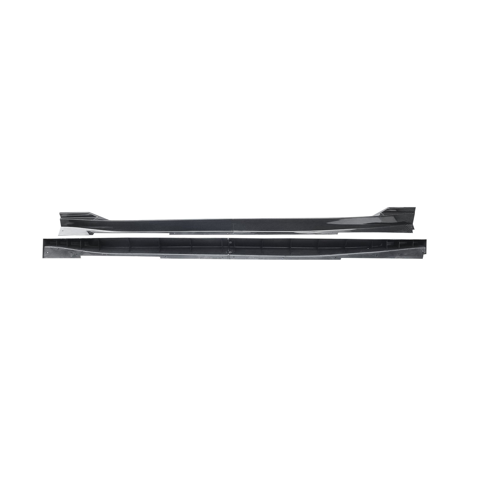 CARIG  For 2014-2024 サイドスカートインフィニティQ50 JDMスタイル4 PCSロッカーパネルエクステンションリップス