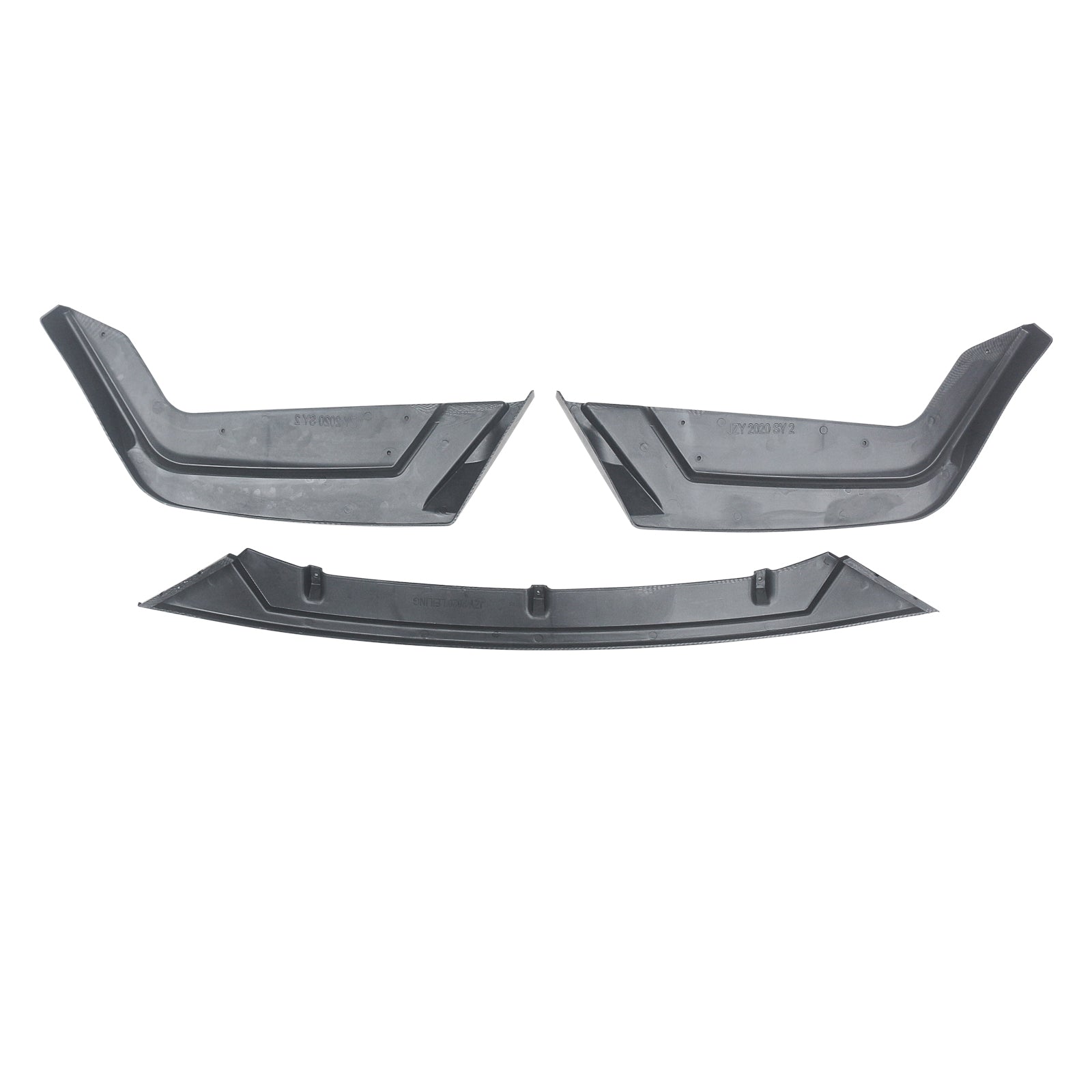 CARIG FOR 2017-2021ホンダシビックSi FK7ハッチバック用 ABS 3ピースフロントバンパーリップスプリッター