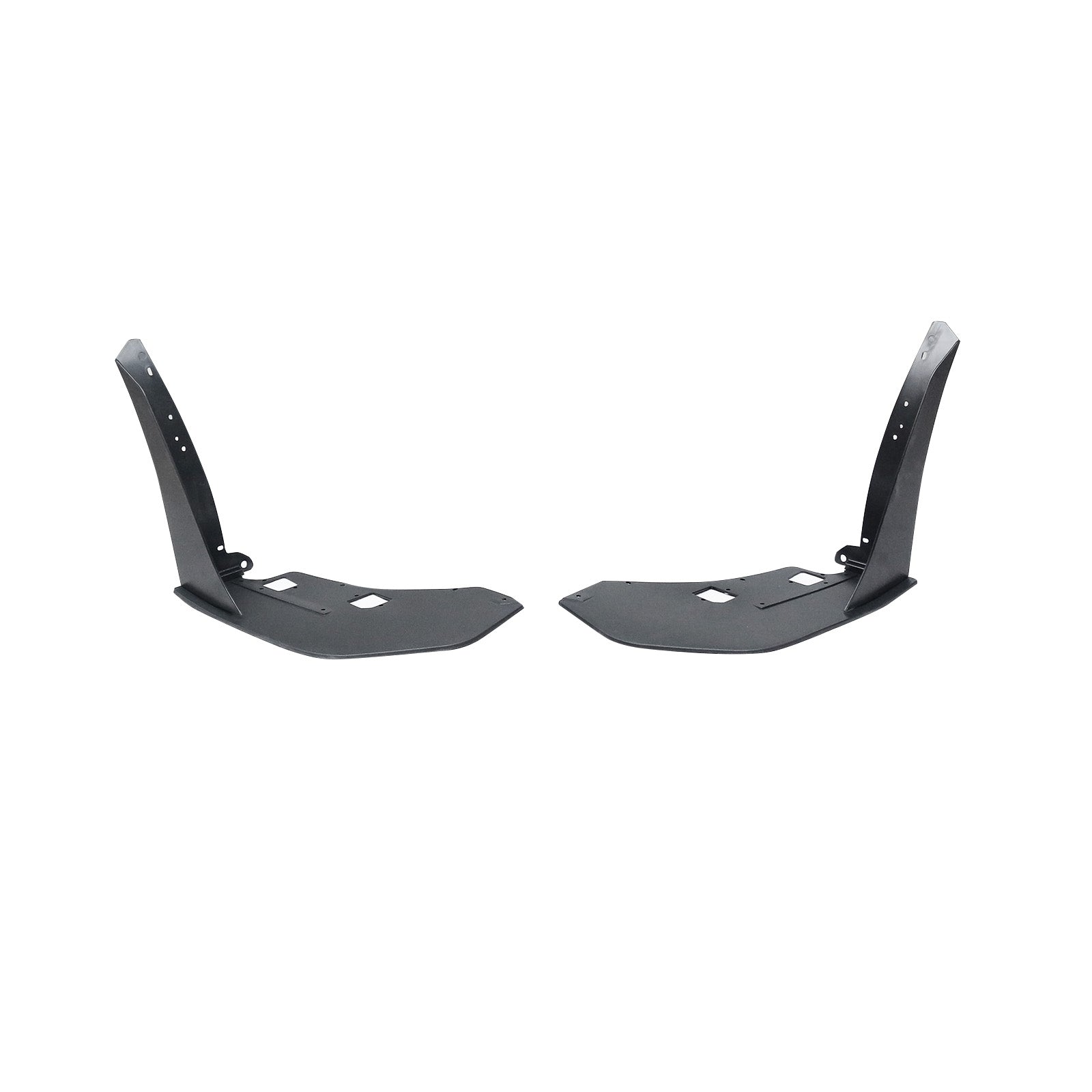 CARIG For 2015-2021 フォード マスタング ウィングレットスプリッター ABSスタイル フロントバンパーコーナースポイラー