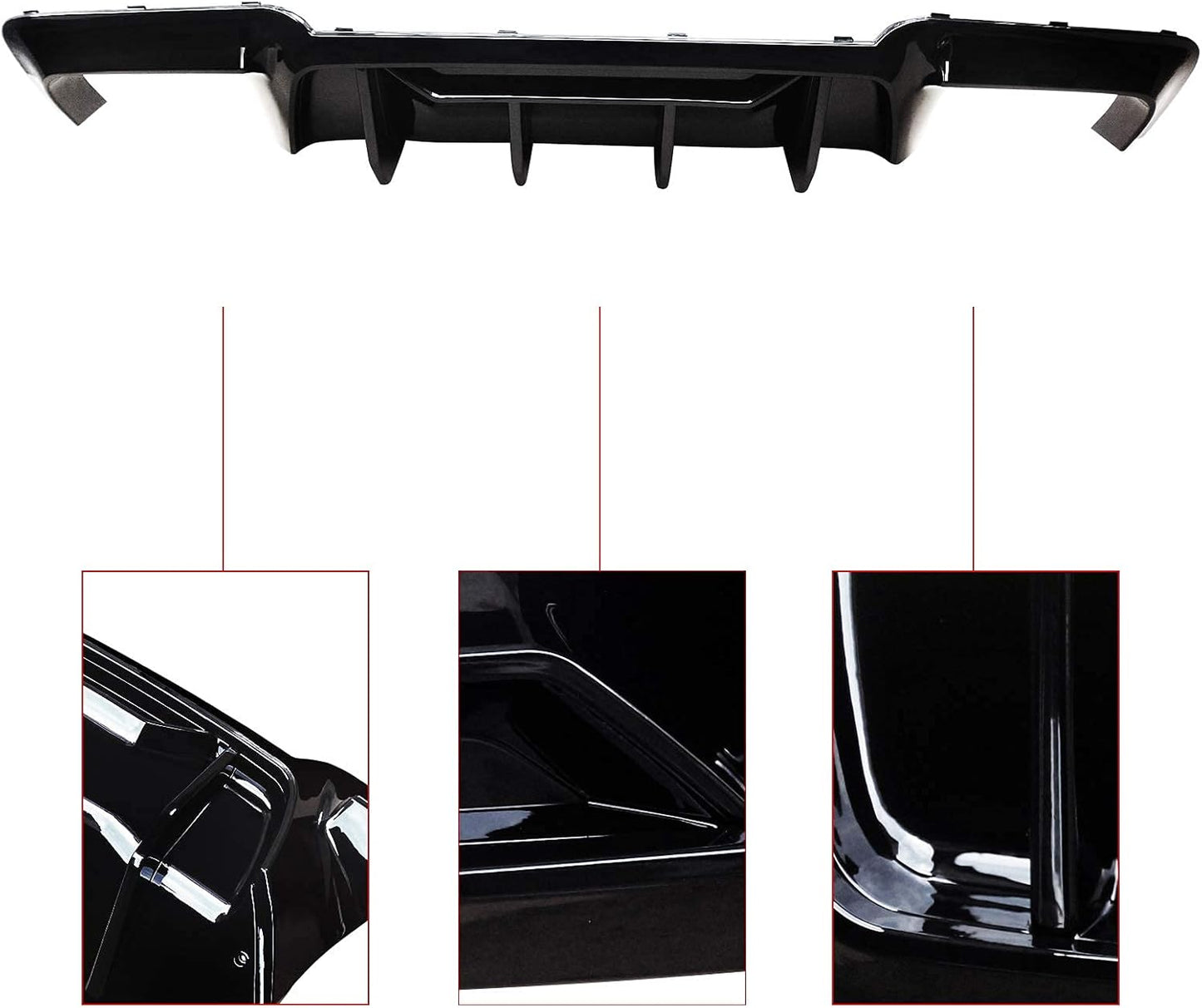 CARIG For 2011-2016 BMW F10 Mスポーツ ABS F90 M5リアディフューザースタイルNOTフィット550/535/M5