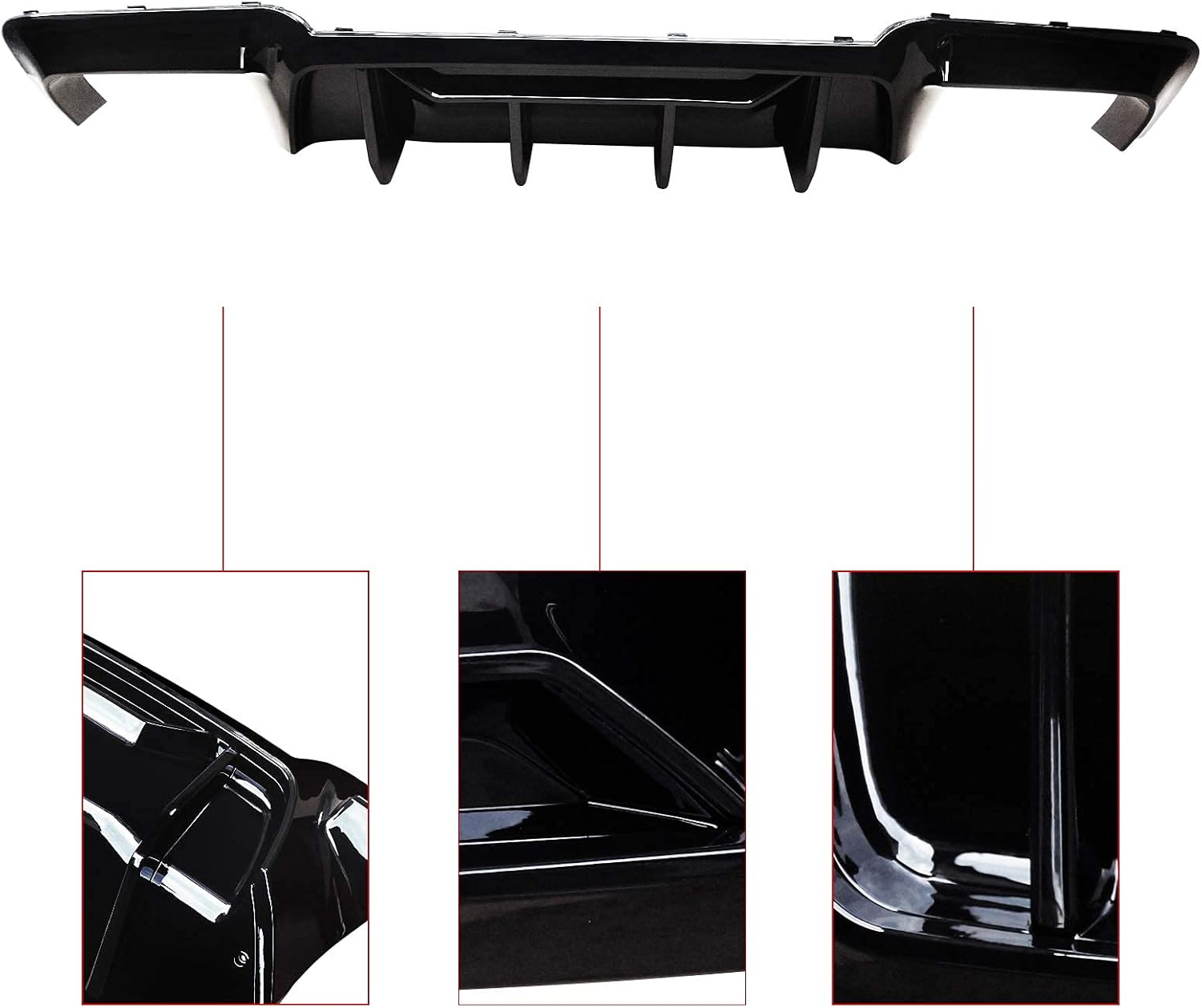 CARIG For 2011-2016 BMW F10 Mスポーツ ABS F90 M5リアディフューザースタイルNOTフィット550/535/M5