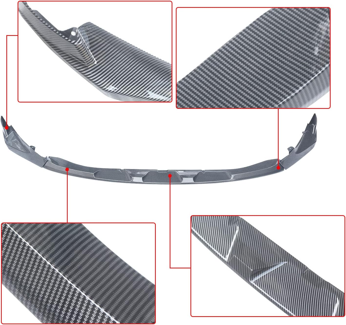 CARIG For 2021-2024 BMW G80 M3 G82 M4 3PCs ABS M パフォーマンス フロント リップ フロント バンパー スプリッター