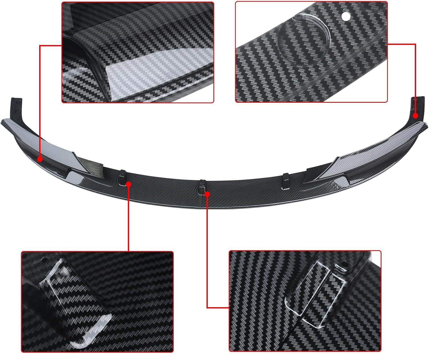 CARIG For 2012-2018 BMW F30 3シリーズ Mテックスタイルフロントバンパーリップ ABS 2ピース
