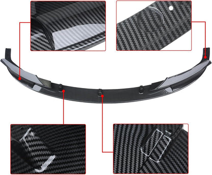 CARIG For 2012-2018 BMW F30 3シリーズ Mテックスタイルフロントバンパーリップ ABS 2ピース