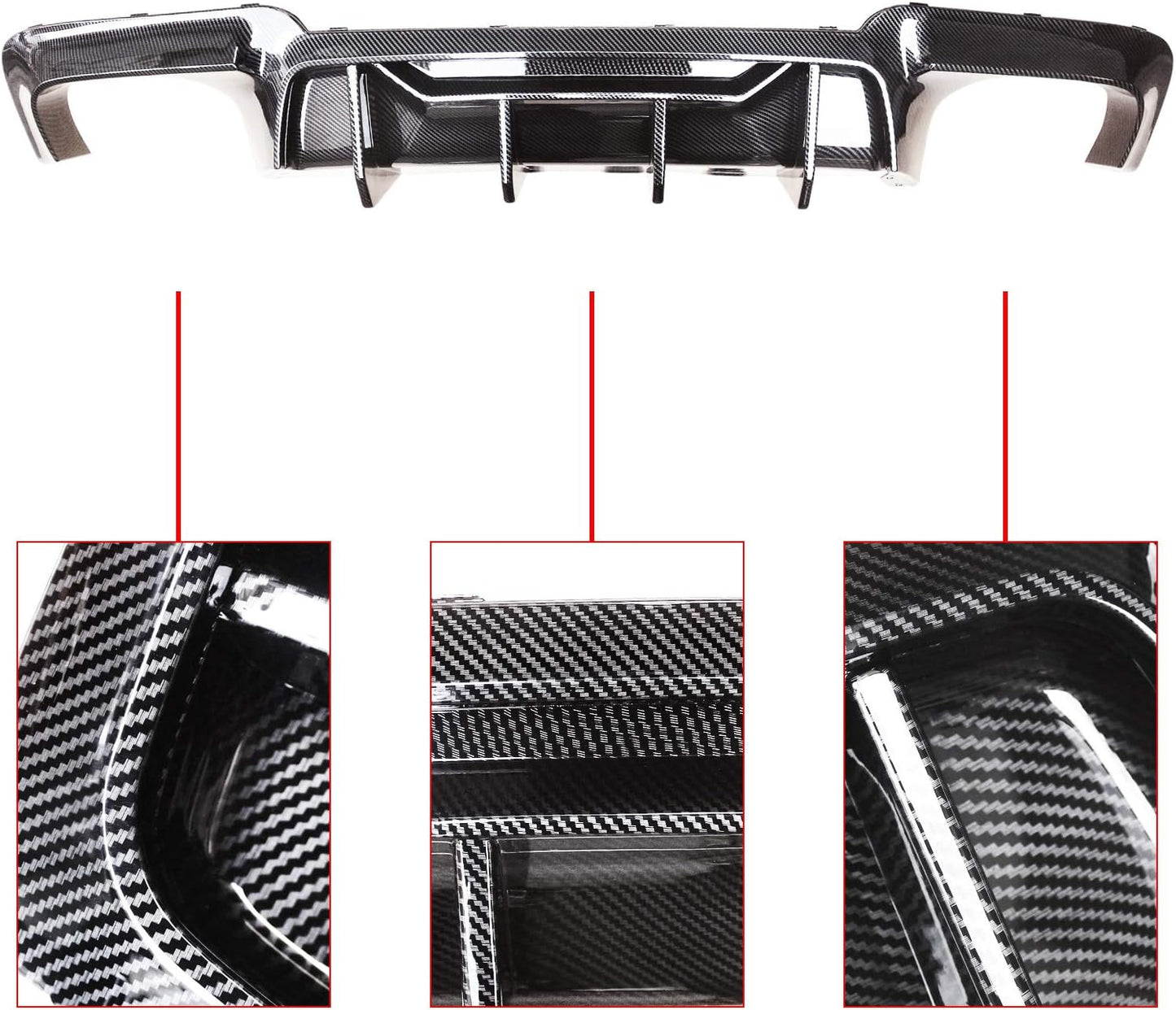 CARIG For 2011-2016 BMW F10 Mスポーツ ABS F90 M5リアディフューザースタイルNOTフィット550/535/M5