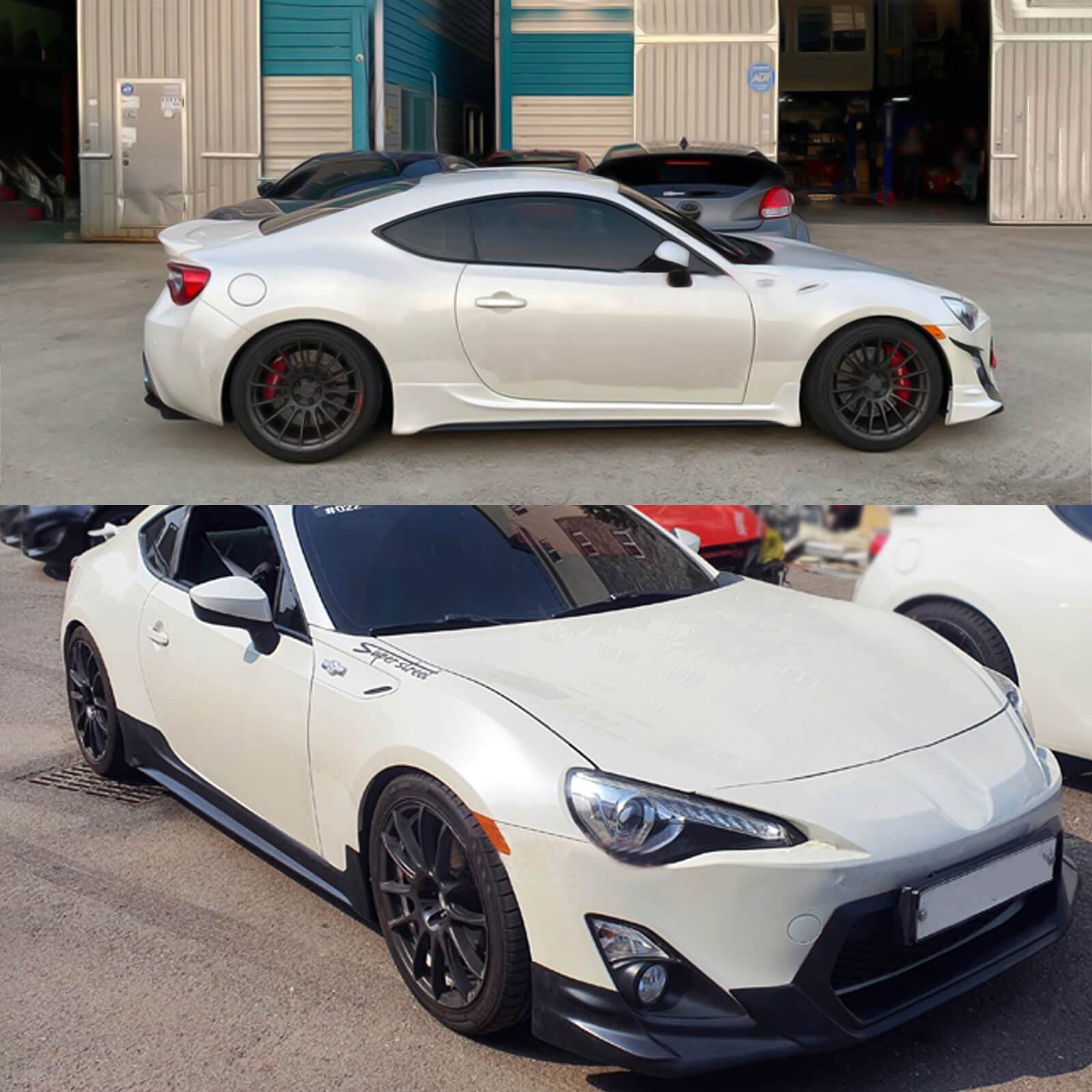 CARIG For 2012-2020用サイドスカート スバルBRZ サイオンFRS トヨタGT86用 エクステンションリップ