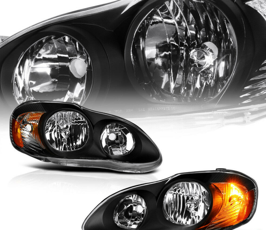 CARIG For 2003-2008 カローラ JDM の黒の水晶ゆとりのヘッドライト ランプのため