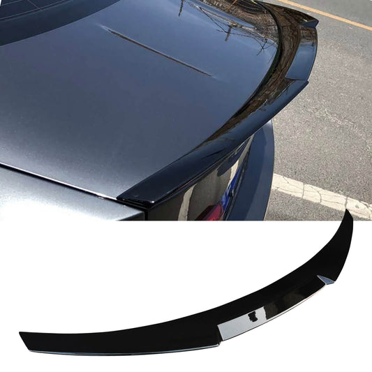 CARIG For 2015-2020 BMW F82 M4 クーペ リアスポイラー トランクウイング テールスプリッター Gloss Black