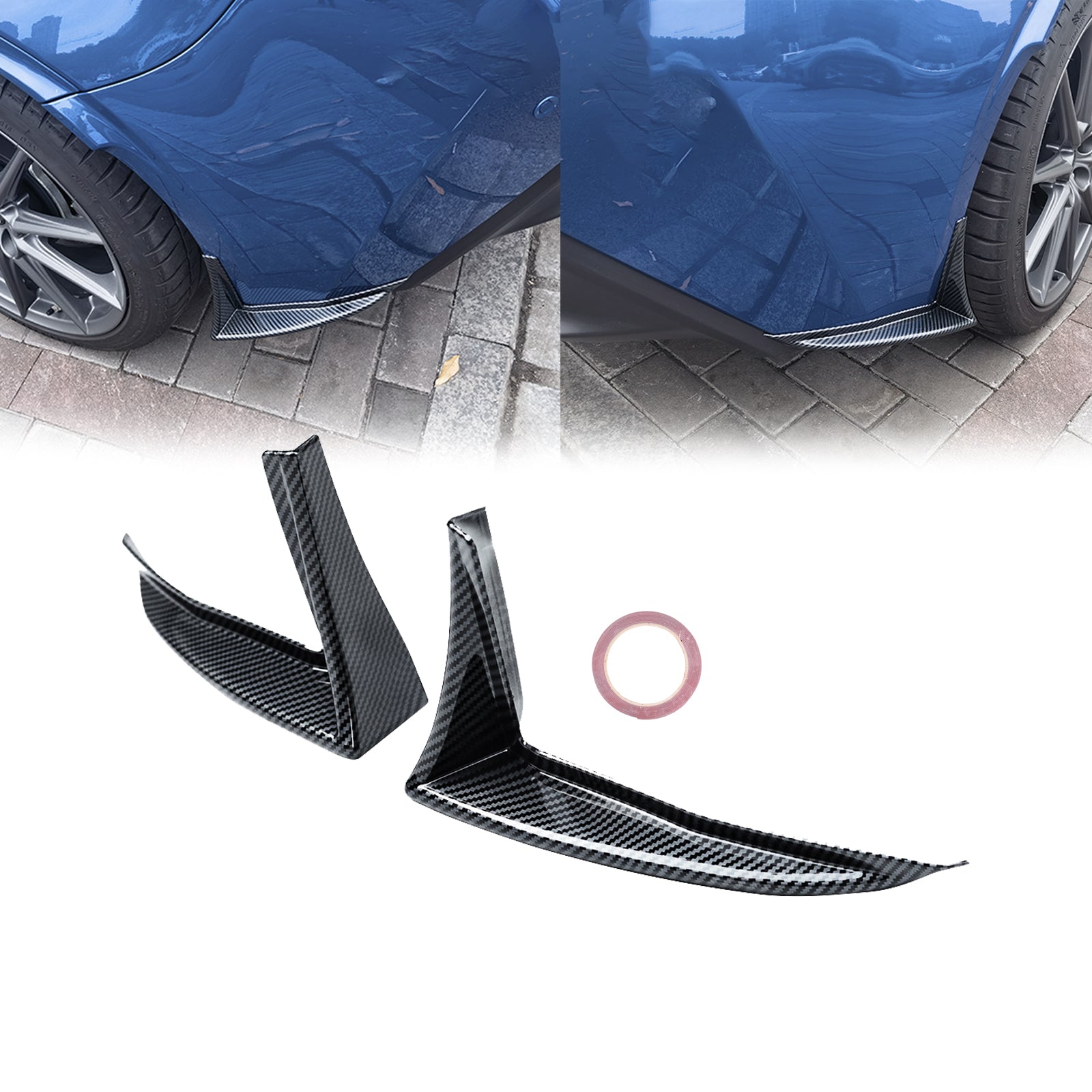 CARIG For 2022-2024 リアバンパーウィングレットスプリッター トヨタ GR86 スバル BRZ ABS 2枚 リアディフューザーウィングレット
