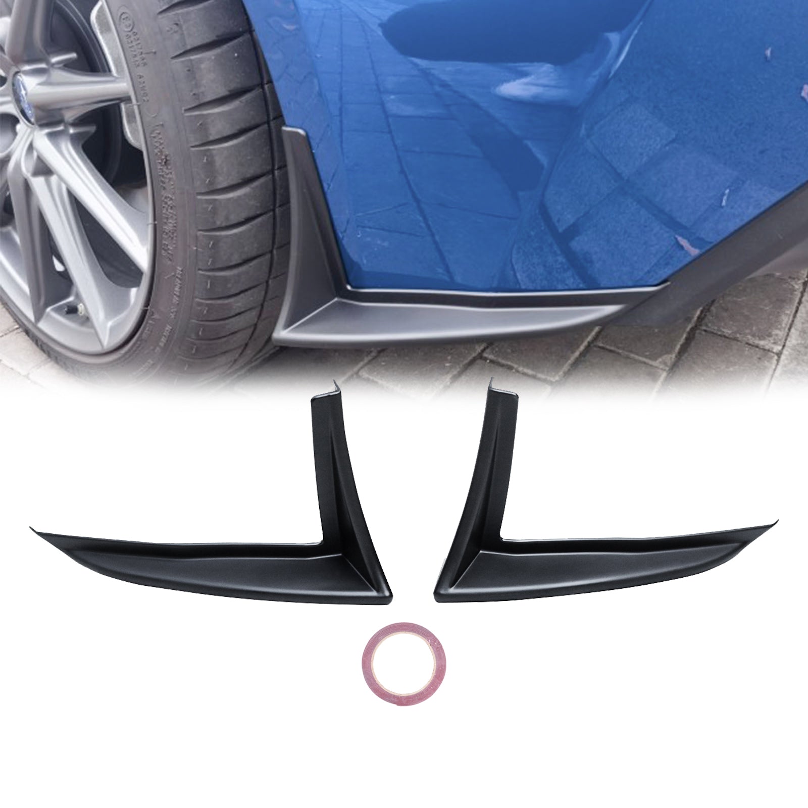 CARIG For 2022-2024 リアバンパーウィングレットスプリッター トヨタ GR86 スバル BRZ ABS 2枚 リアディフューザーウィングレット