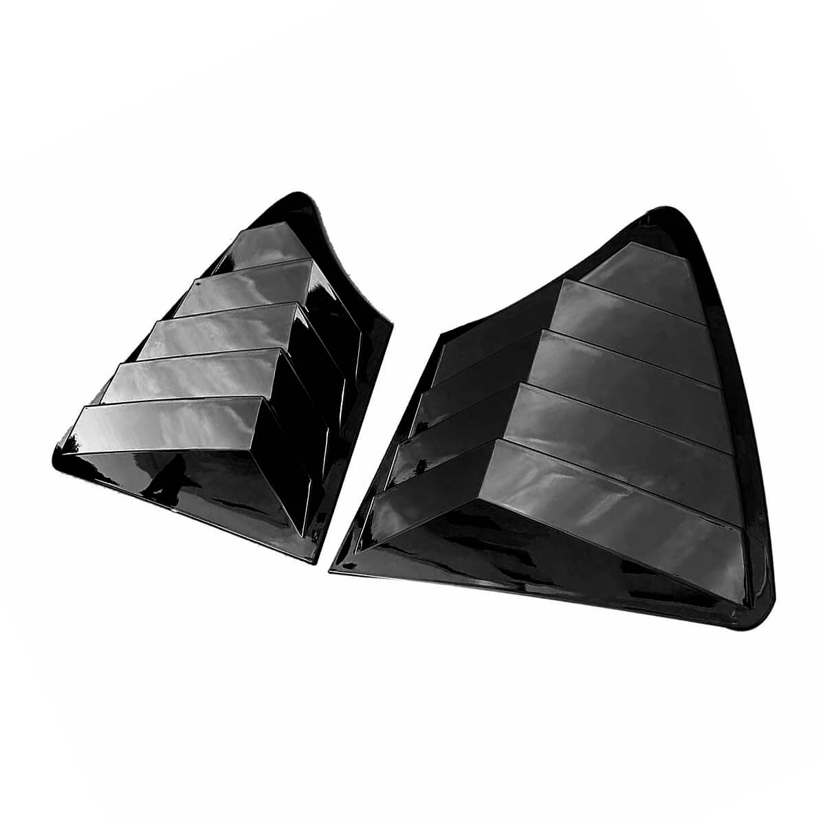 CARIG For 2014-2024 インフィニティ Q50 リア側ウィンドウ ルーバー カバー 2Pcs ABS 塗装ウィンドウ ルーバー