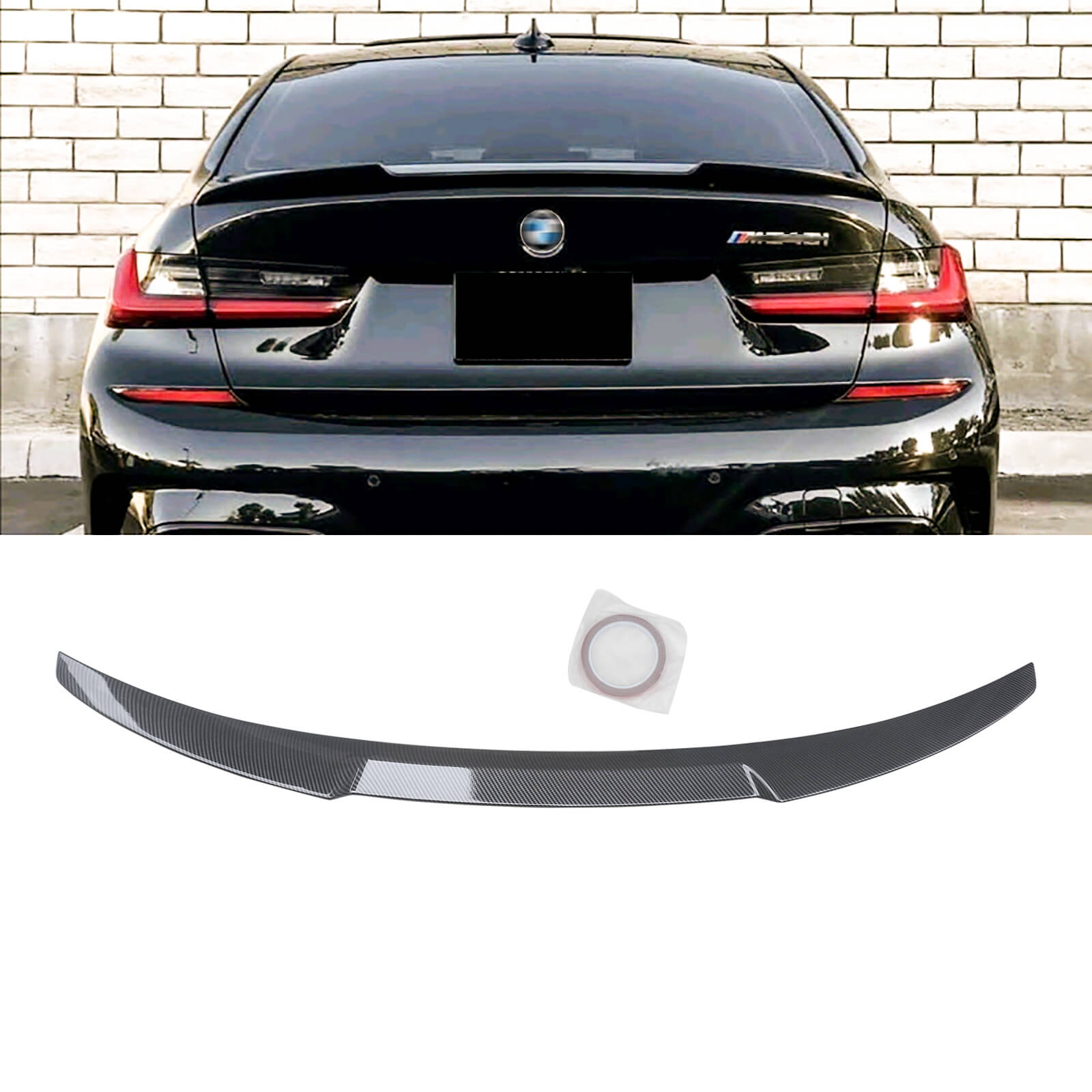 CARIG For 2019-2025 BMW 3シリーズ G20 330i M340i G80 M3 リアスポイラー トランクウイング M4スタイル