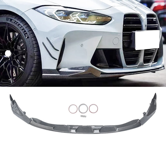 CARIG For 2021-2024 BMW G80 M3 G82 M4 3PCs ABS M パフォーマンス フロント リップ フロント バンパー スプリッター