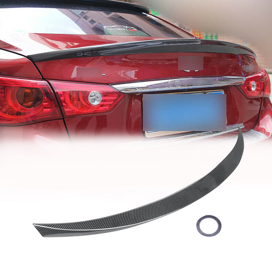 CARIG For 2014-2024 インフィニティ Q50 ABS用リアスポイラー トランクスポイラー リアウイング