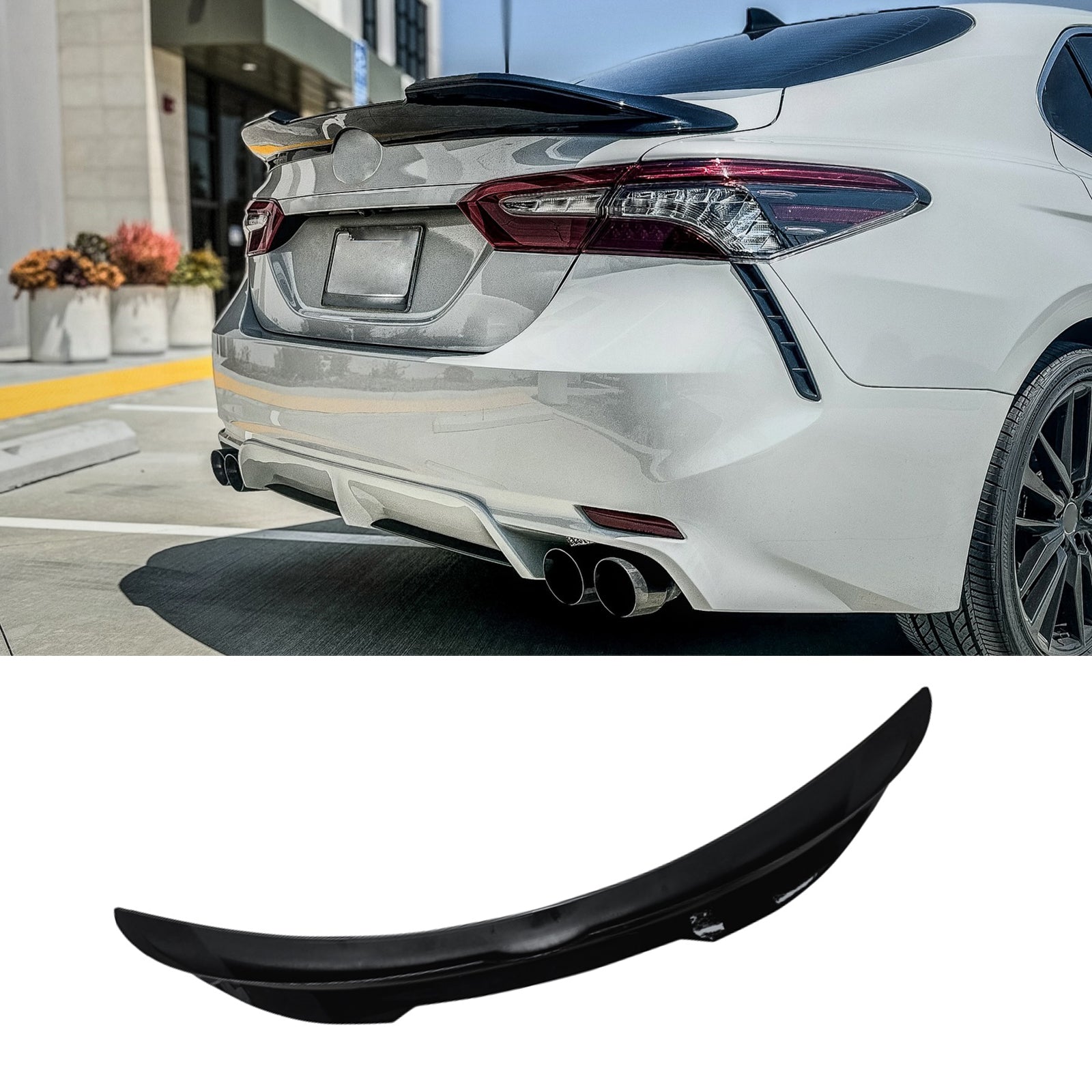CARIG For 2018-2024 トヨタ カムリ TRDNINTE 2018-2024年用 トヨタ カムリ スポイラー TRDスタイル トランクウイング ダックビル ABS塗装済み。 カムリスタイル トランクウィングスポイラー リアスポイラー ABS 美品 送料無料サービスを受ける