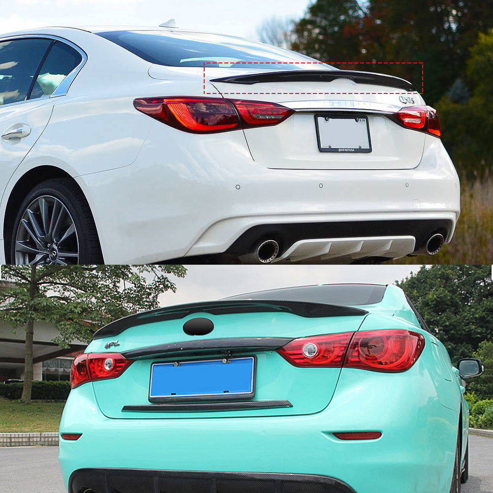 CARIG For 2014-2024 インフィニティ Q50 JDM 塗装 ABS トランク翼のリアスポイラー