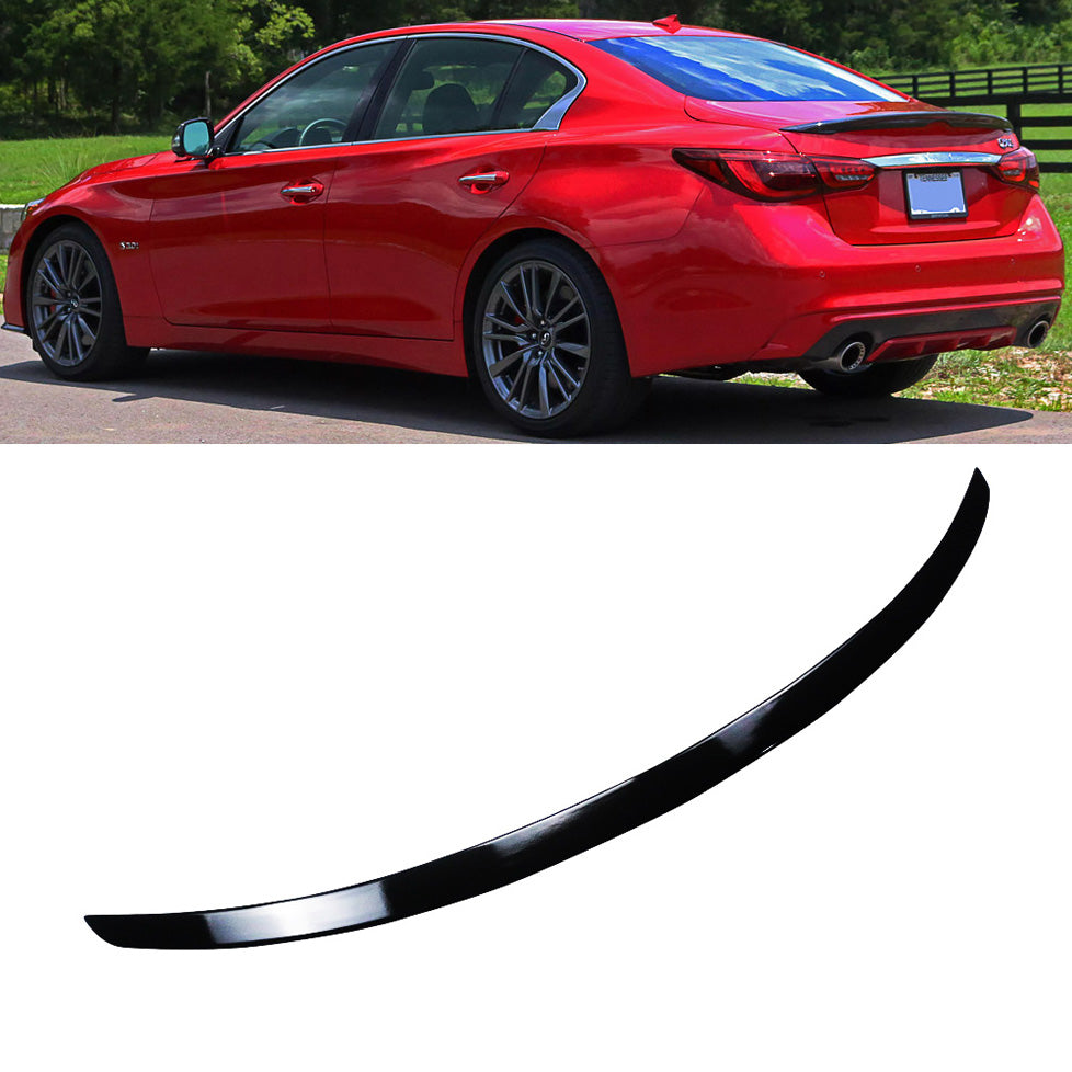 CARIG For 2014-2024 インフィニティ Q50 JDM 塗装 ABS トランク翼のリアスポイラー
