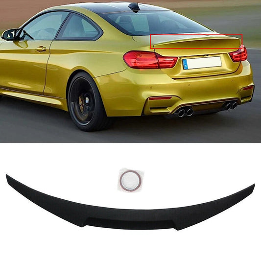 CARIG For 2015-2020 BMW F82 M4 クーペ リアスポイラー トランクウイング テールスプリッター Matte Black